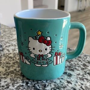 Hello Kitty turquoise Christmas mug